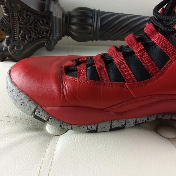 🌐 Air Jordan 10 retro black and red athletic shoes