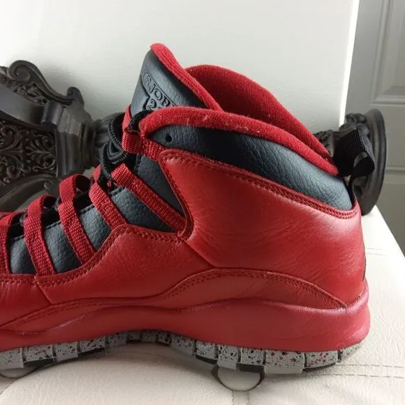 🌐 Air Jordan 10 retro black and red athletic shoes