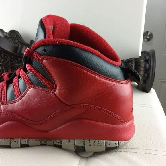 🌐 Air Jordan 10 retro black and red athletic shoes