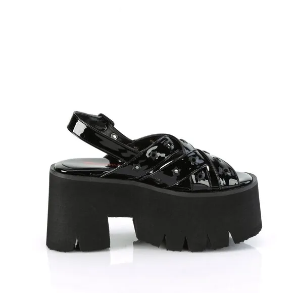 🍒 Festival Goth Star Platform Sandals