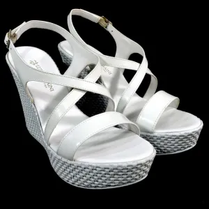 🇮🇹 LUIGI TRAINI 🇮🇹PLATFORM  LEATHER SANDALS