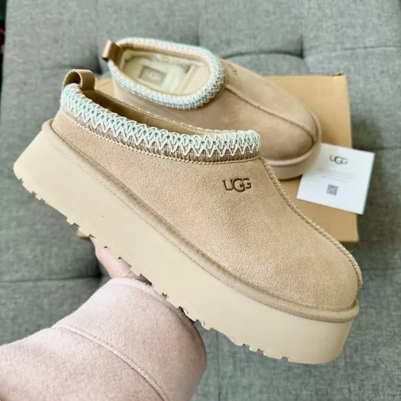 🍂 New UGG Tazz Platform Slipper Sand shoes