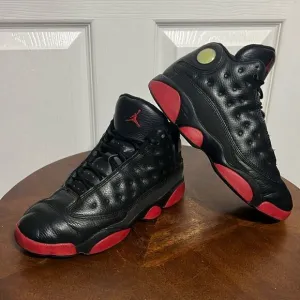 🔥🏀 NIKE AIR JORDAN Retro 13 Black/Red Dirty Bred XIII - Kids Sz 3Y - Excellent