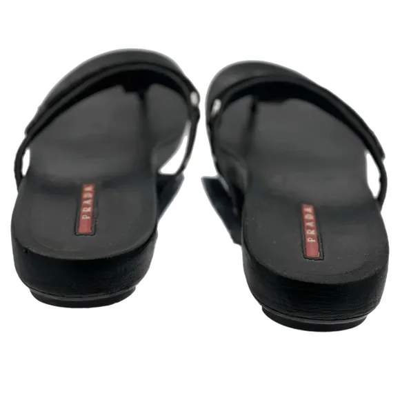 🖤 Prada Red Line Sport Thong Sandals – Black – Size 39 EU