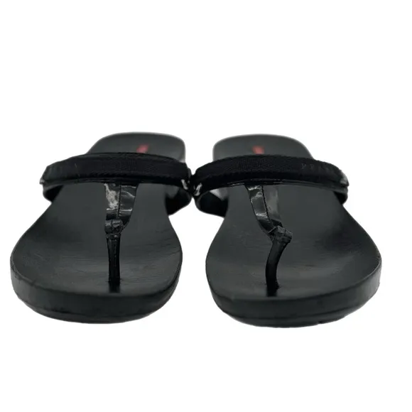 🖤 Prada Red Line Sport Thong Sandals – Black – Size 39 EU