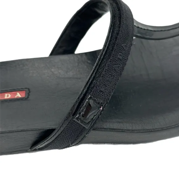 🖤 Prada Red Line Sport Thong Sandals – Black – Size 39 EU