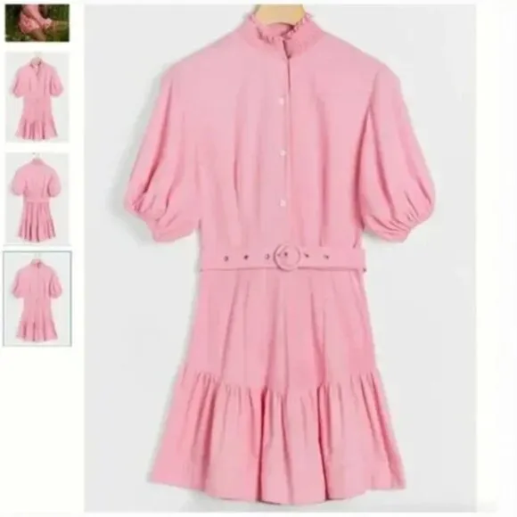 ⭐️ S/W/F Violetta Linen Boho Hippie Hipster Art Deco Farm Peasant Shirt Dress