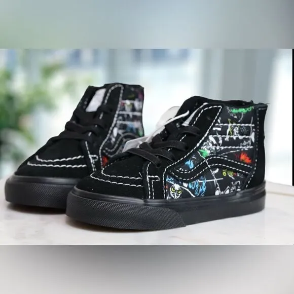 🔥🔥 Vans X Disney 100 Toddler Kids SK8-Hi Zip Villains Size 6