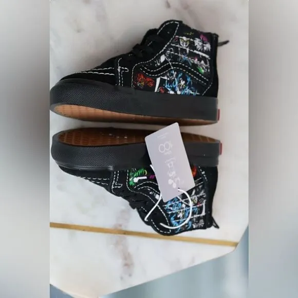 🔥🔥 Vans X Disney 100 Toddler Kids SK8-Hi Zip Villains Size 6