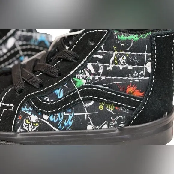 🔥🔥 Vans X Disney 100 Toddler Kids SK8-Hi Zip Villains Size 6