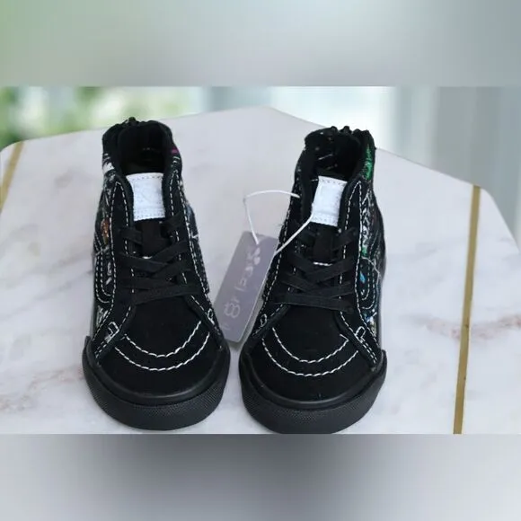 🔥🔥 Vans X Disney 100 Toddler Kids SK8-Hi Zip Villains Size 6
