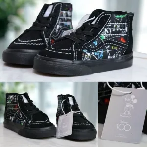 🔥🔥 Vans X Disney 100 Toddler Kids SK8-Hi Zip Villains Size 6