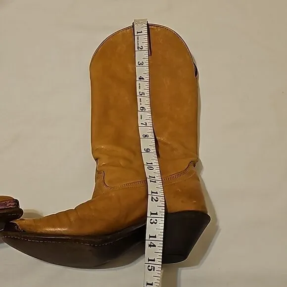 - Vintage Code West Soft Leather Cowboy Boots Sz 5.5 Fits like a 6.5