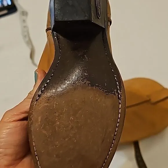 - Vintage Code West Soft Leather Cowboy Boots Sz 5.5 Fits like a 6.5