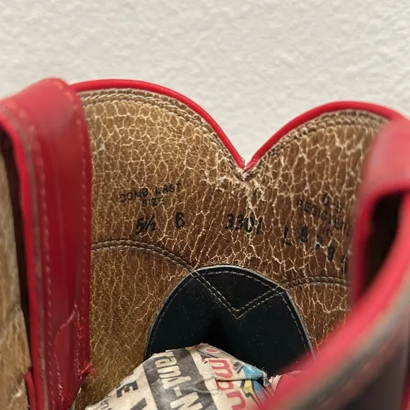 💙♥️ Vintage Red &amp; Navy Justin Roper Cowboy Boots