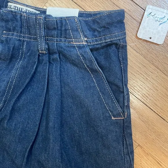 058 Free People Equinox Denim Trousers NWT Size 25