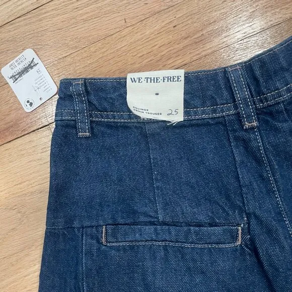 058 Free People Equinox Denim Trousers NWT Size 25