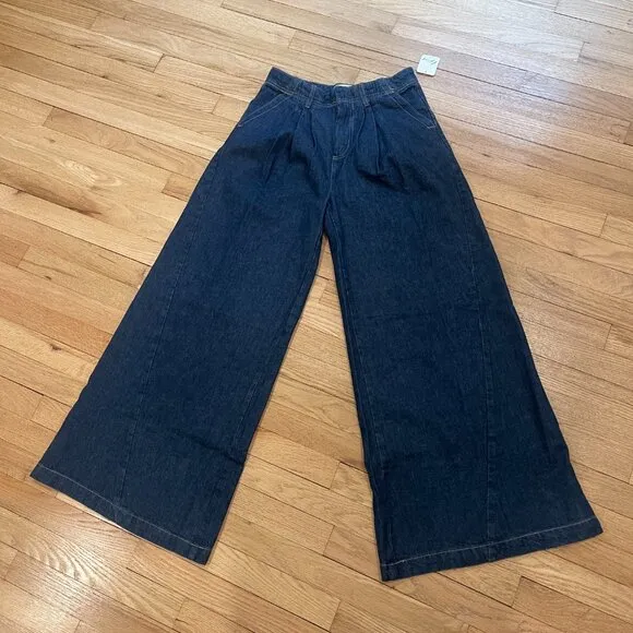 058 Free People Equinox Denim Trousers NWT Size 25