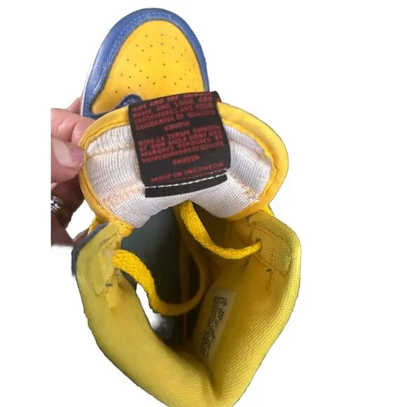 10c Jordan 1 Retro High OG Reverse Laney Yellow Royal Blue TD FD2598-700 Shoes