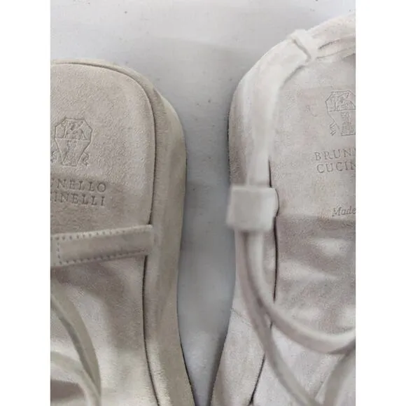 $1195 Brunello cucinelli Sz EU 37 6.5-7 wrap sandal crystal platform Monili