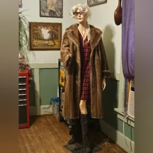 1950's Faux Fur Lt Brown Made In England