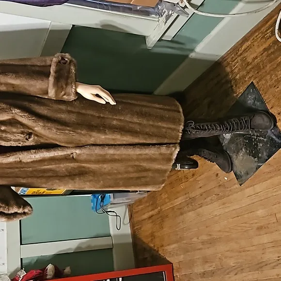 1950's Faux Fur Lt Brown Made In England