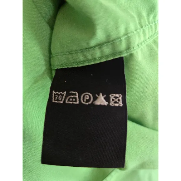 1990's Vintage Western Shirt Embroidered Cowboy Boots Green/Black/White