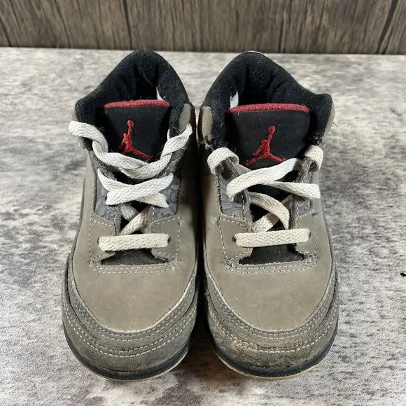 2011 Nike Air Jordan Retro 3 &quot;Stealth&quot; Varsity Red/Black Toddler Shoes! Size 7C