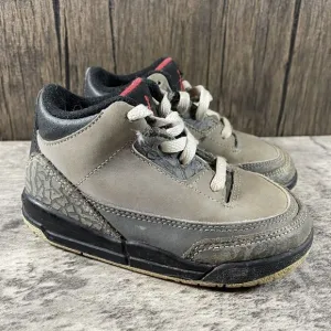 2011 Nike Air Jordan Retro 3 &quot;Stealth&quot; Varsity Red/Black Toddler Shoes! Size 7C