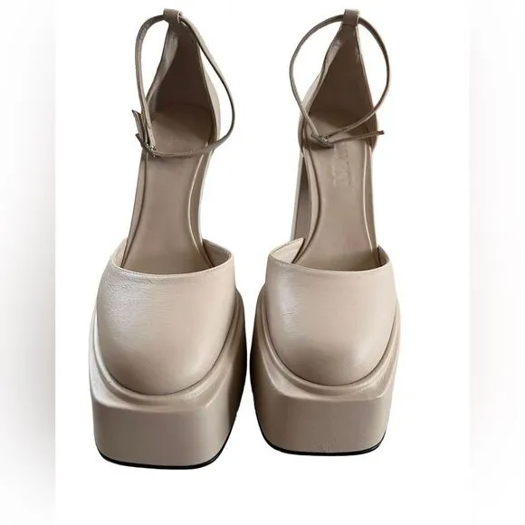 3juin Ambra closed-toe platform leather sandals 10