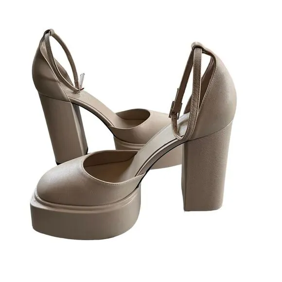 3juin Ambra closed-toe platform leather sandals 10