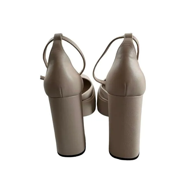 3juin Ambra closed-toe platform leather sandals 10