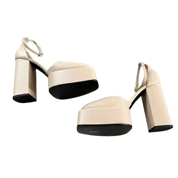 3juin Ambra closed-toe platform leather sandals 10