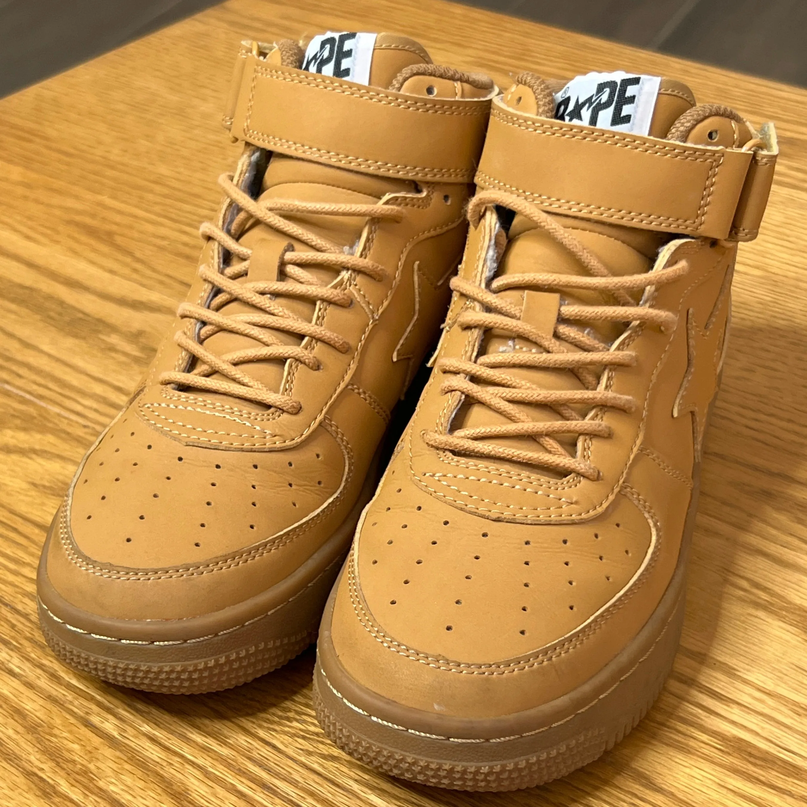 [5.5] Bape Wheat Bapesta Highs