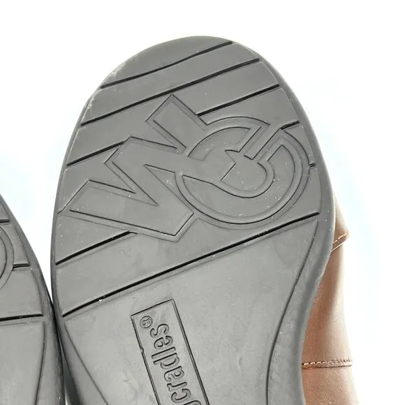 6.5 W 6.5 WIDE WIDTH Walking Cradles Brown Leather Flats Shoes