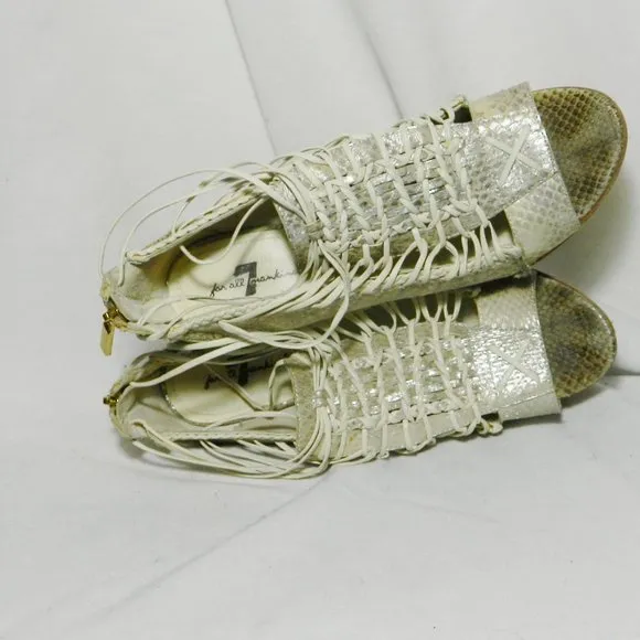 7 For All Mankind Lacy Platform Sandals Sz  8.5