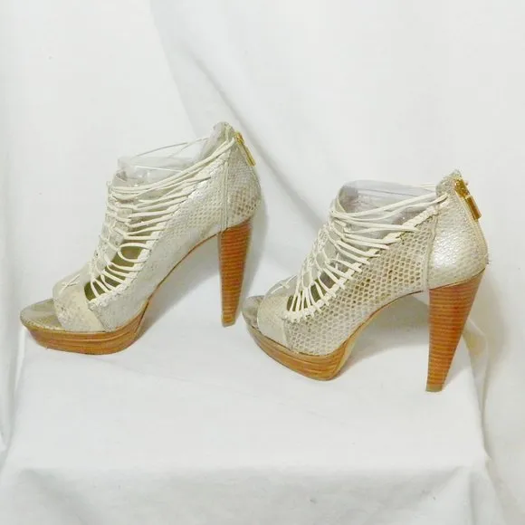 7 For All Mankind Lacy Platform Sandals Sz  8.5