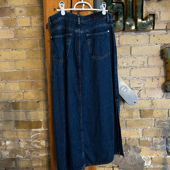 7 For All Mankind Maxi Skirt in Blue Note