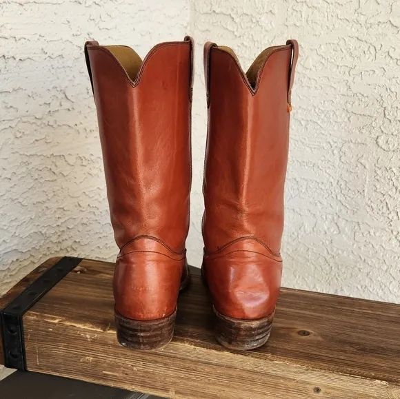 70s Levis  Cowboy Boots 10.5 Cognac‎ Brown Western