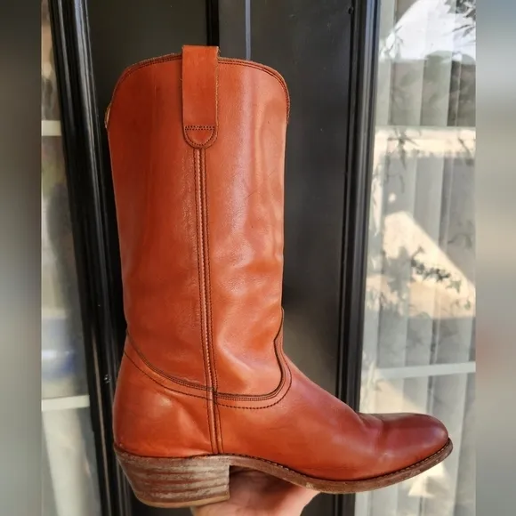 70s Levis  Cowboy Boots 10.5 Cognac‎ Brown Western
