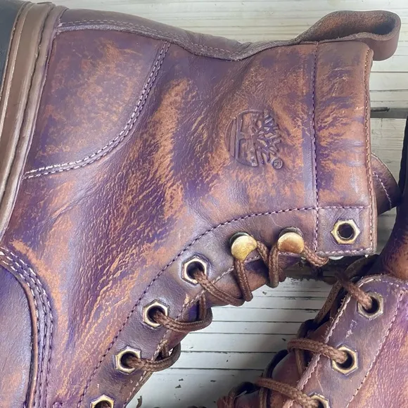 8.5 Custom Restored Purple Wash Distressed Timberland Women's Leather Boots