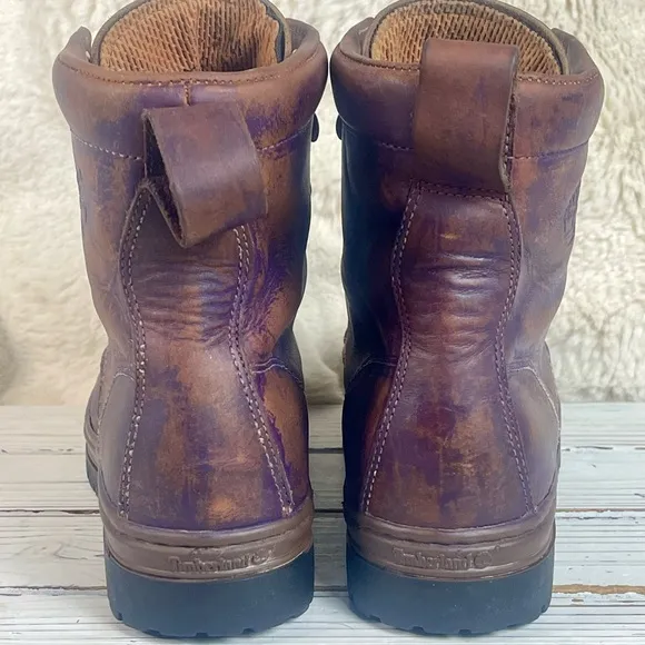 8.5 Custom Restored Purple Wash Distressed Timberland Women's Leather Boots
