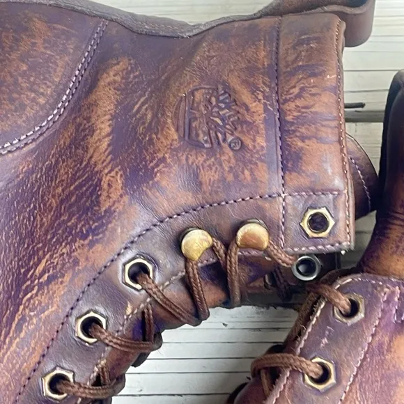 8.5 Custom Restored Purple Wash Distressed Timberland Women's Leather Boots