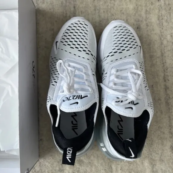 8.5 W Nike Air Max 270 Women's Shoes White Black Grey