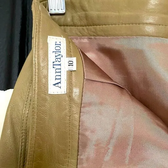 A-Line Leather Skirt