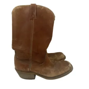 Acme Mens Boots Tan Campus Work Square Tie Distressed Extra Wide Cow…Vintage