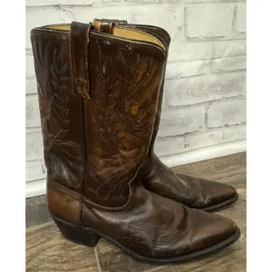 Acme Vintage Made In USA Brown Western Cowboy Boots Men’s Size‎ 9.5B Rodeo