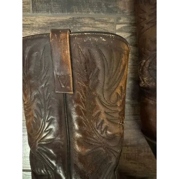 Acme Vintage Made In USA Brown Western Cowboy Boots Men’s Size‎ 9.5B Rodeo