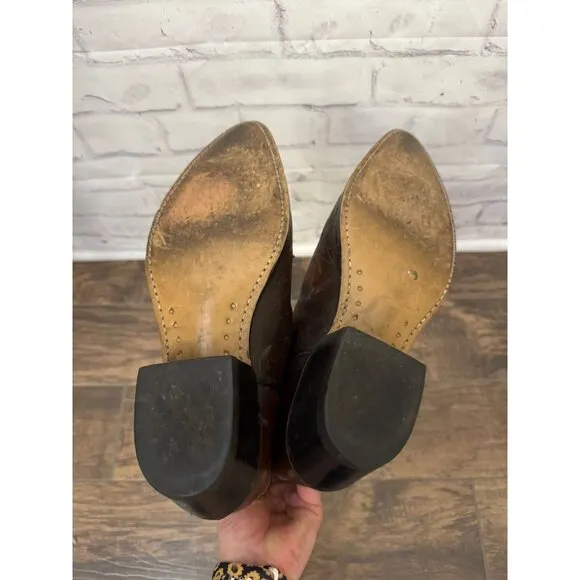 Acme Vintage Made In USA Brown Western Cowboy Boots Men’s Size‎ 9.5B Rodeo