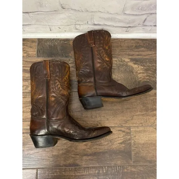 Acme Vintage Made In USA Brown Western Cowboy Boots Men’s Size‎ 9.5B Rodeo